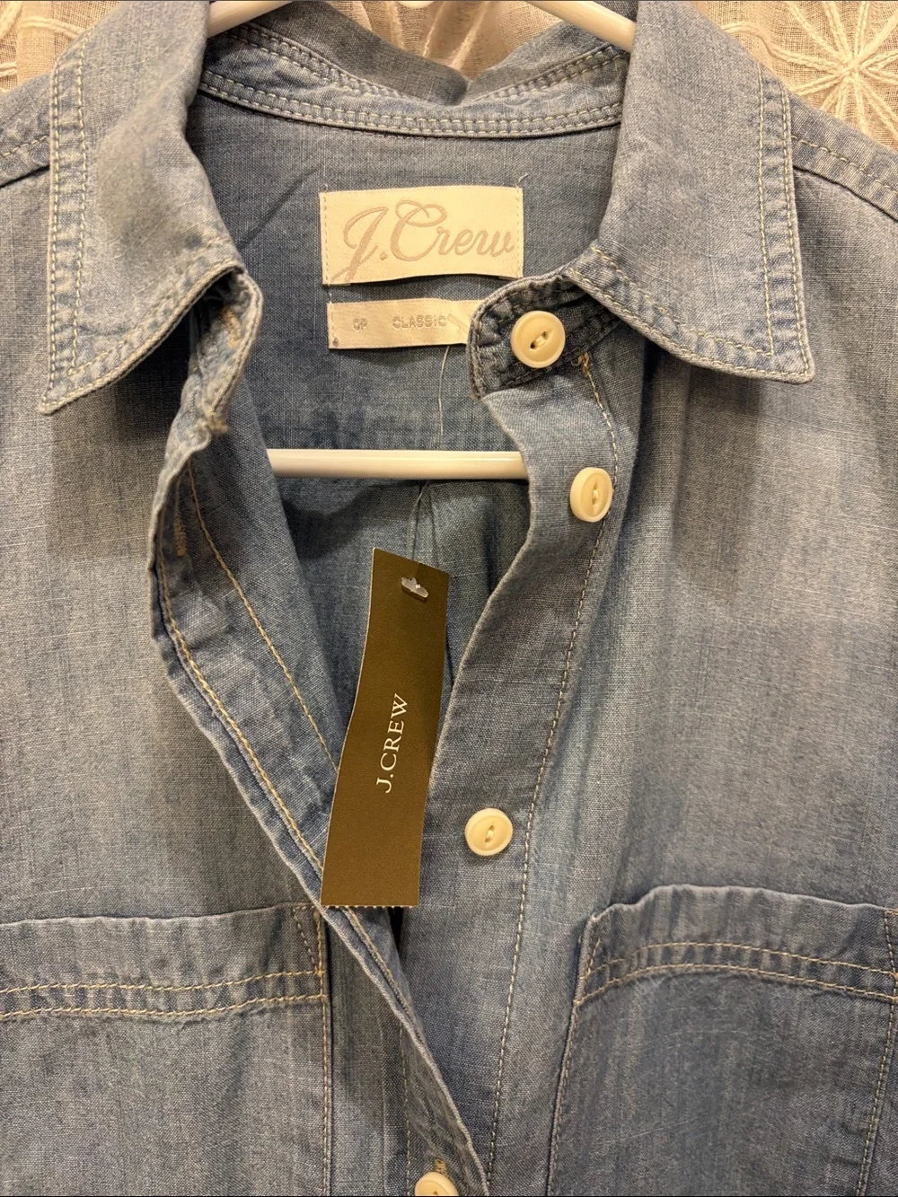 J. Crew Light Blue Denim Button-Front Shirt